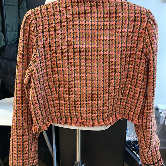 NEW Anthropologie Pink Tan Tweed Sheath Dress & Blazer, Size 14 - Picture 11 of 11